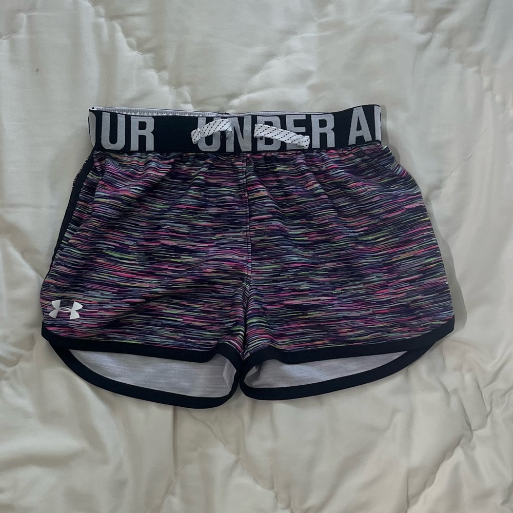 Under Armour Black and Multicolored Youth Shorts
